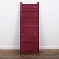 thumbnail image 4 of Milltown Merchants Distressed Ladder Shelf - Rustic Leaning Bookshelf - Raspberry, 4 of 4