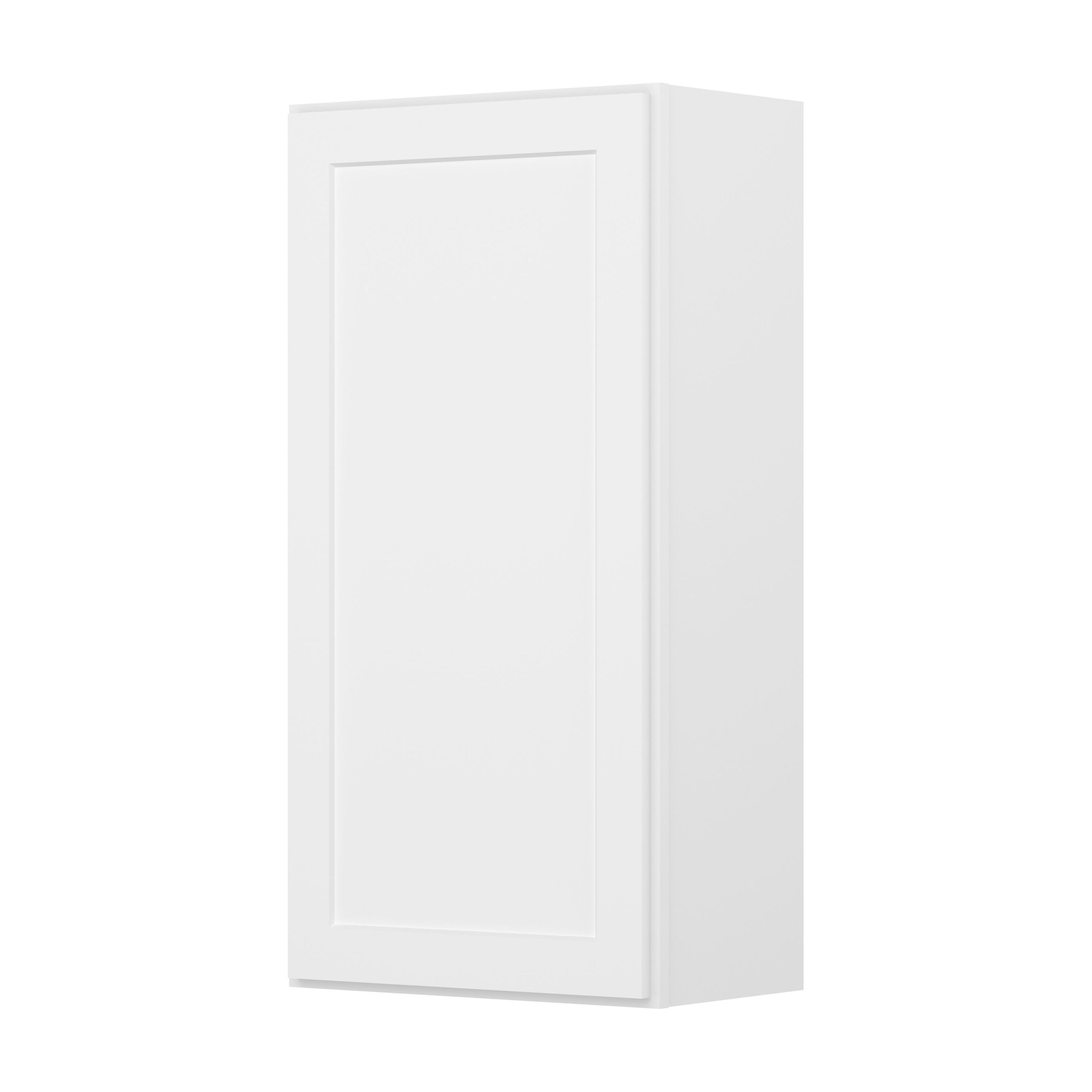 Furinno Shaker 1 Door 3 Shelves Wall Kitchen Cabinet, Ready to Assemble, 12 D x 21 W x 42 H, White