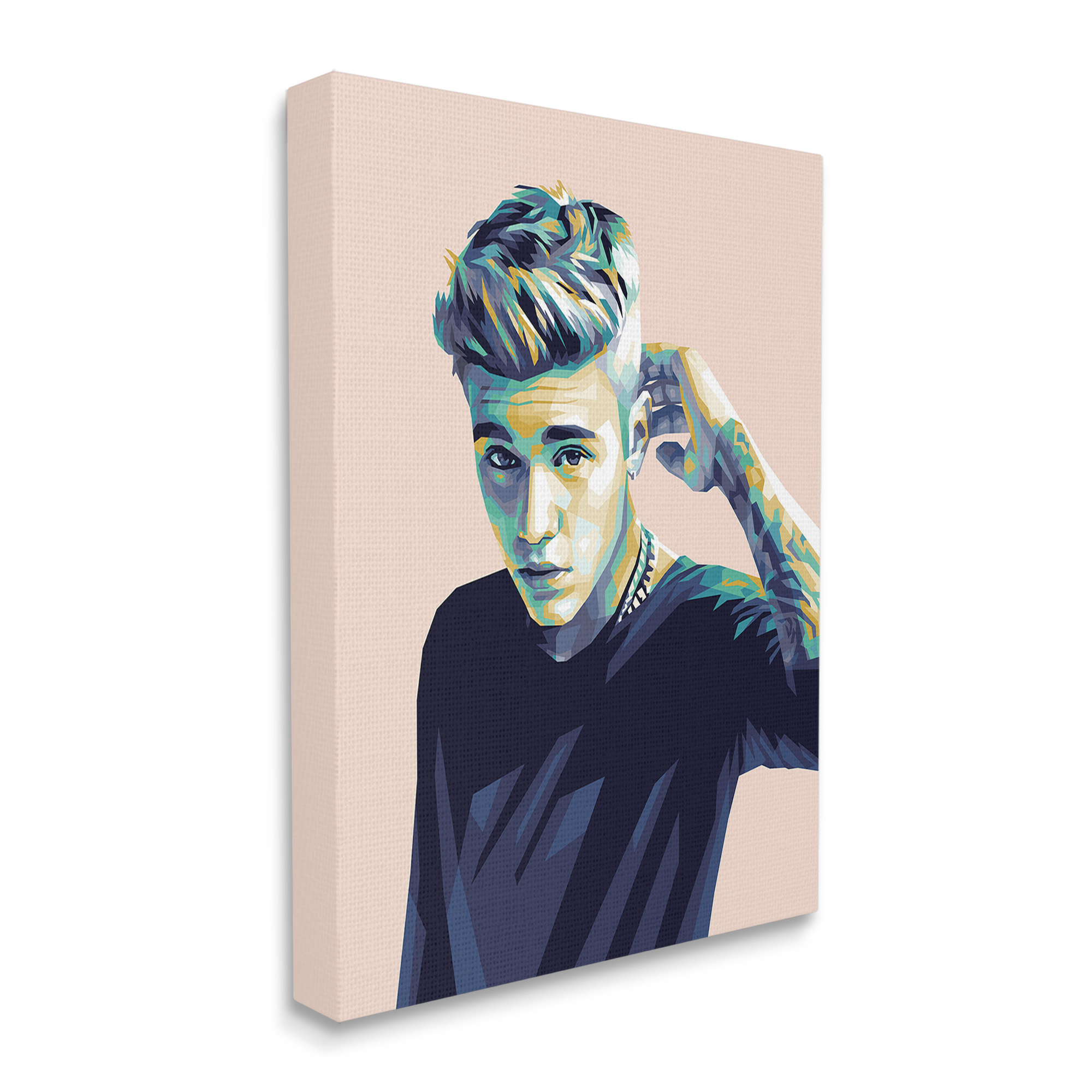 Stupell Industries Justin with Subtle Hues Abstract Painting Gallery Wrapped Canvas Art Print Wall Art, 30 x 40