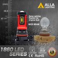 thumbnail image 5 of Alla Lighting PG20-7 Base 12276 2504 PSX24W LED Fog Lights Bulbs Replacement Xtreme Super Bright 1860-SMD 8000K Ice Blue, 5 of 10