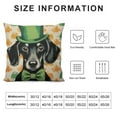 thumbnail image 6 of Nawypu  St Patricks Day Pillow Covers Dachshund Throw Pillowcase Dog Living Room Sofa Pillowcase Dog St. Patrick's Day Home Decorations 2Pcs, 6 of 6