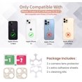 thumbnail image 2 of [2 Pack] FYBTO for Bling Camera Lens Protector Compatible with iPhone 13 & 13 Mini Glitter Diamond Crystal Metal Lens Protective Decoration Cover Accessories for 13/13 mini Gold+Gold, 2 of 6