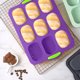 thumbnail image 4 of Worallymy Molde de silicona para pasteles, 9 cavidades, ovalado, bricolaje, molde para hornear, chocolate, pan, tortitas, herramienta antiadherente para hornear, púrpura Worallymy JD735795700, 4 of 7