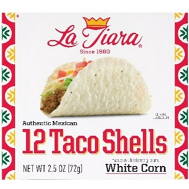 La Tiara Taco Shells, White Corn, 12 Ct