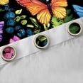 thumbnail image 4 of Homewish Graffiti Butterfly Black Out Curtains,Colorful Flower Floral Curtains Pack of 2 (42x63 Each),Oil Painting Bedroom Curtains For Kids,Microfiber Bedroom Decor, 4 of 6