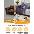 thumbnail image 5 of Purple Grey Couch Cover for 2 Cushion Sofa, Modern Oil Painted Abstract Art Aesthetics Washable Loveseat Sofa Covers Slipcover for Sectional Sofas L-Shaped, Couch Throw Cover 71"x118", 5 of 9