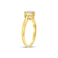 thumbnail image 4 of 10kt Yellow Gold Womens Round Diamond Heart Cluster Ring 1/2 Cttw, 4 of 5