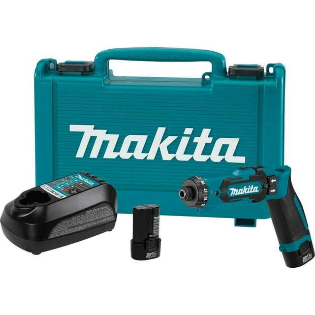 Taladro perforador inalámbrico Makita DF012DSE de 7,2 V con embrague de parada automática