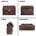 thumbnail image 2 of SCRAWLGOD Floral Leaf Print Brown Crossbody Bags for Women Trendy, PU Leather Shoulder Handbags, Purses for Women with Detachable Chain Strap, 2 of 7