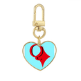 thumbnail image 1 of fortune queen q póker Llavero de metal en forma de corazón dorado, 1 of 3