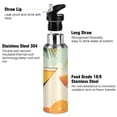 thumbnail image 3 of Yayeee 20oz Insulated Water Bottle Double Wall Stainless Steel with Flip Straw Lid, Mid Century Glasses, 3 of 7