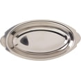 thumbnail image 4 of Soro Essentials - Juego de 2 platos ovalados de acero inoxidable de 433 g para gratinar. Ideales para servir guisos, lasañas y tartas individuales. Platos para servir en la mesa. Platos para cazuelas, 4 of 6