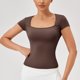 thumbnail image 5 of mfyjkho Camisetas Sin Mangas Para Hombre, Camisetas Deportivas De Manga Corta Con Secado Rápido De Color Liso Para Mujer Tops Para Mujer Xxl, 5 of 6
