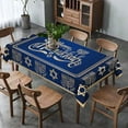 thumbnail image 4 of Happy Hanukkah Tablecloth Jewish Chanukah Menorah Table Cover Festival Decoration Home Dining Room Kitchen Table Cloth Decor-60×84inch, 4 of 5