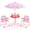 Pink, variant on Gymax Kids Picnic Table Outdoor Table&Chair Set 2 Folding Chairs&Adjustable Umbrella Beige & Green
