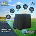 thumbnail image 3 of NEH Golf Cart Covers 4 Passenger, 2+2 Seater Waterproof Cover, 79" Long Roof, Black, Compatible with EZGO TXT/RXV, Club Car DS/Precedent, Evolution, ICON, Yamaha Golf Cart Cover, 3 of 7