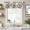 White, variant on Hummingbird Farmhouse Short Window Curtain Valances, Spring Farmhouse Oil Painting Sunflowers Rod Pocket Kitchen Valances for Living Room Bedroom Bathroom Cafe 54" x 18"