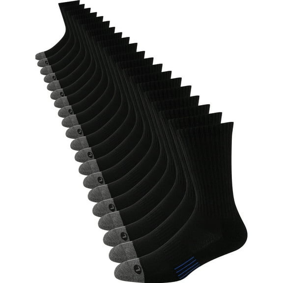 COOPLUS 10 Pairs Mens Crew Long Socks Cushion Socks Breathable Calf Socks for Men