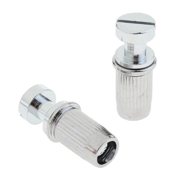 Paquete de 2 de bloqueo de puente de pieza trasera de guitarra eléctrica para piezas de guitarra Cromo shamjiam Postes de rosca para guitarra de 35 mm