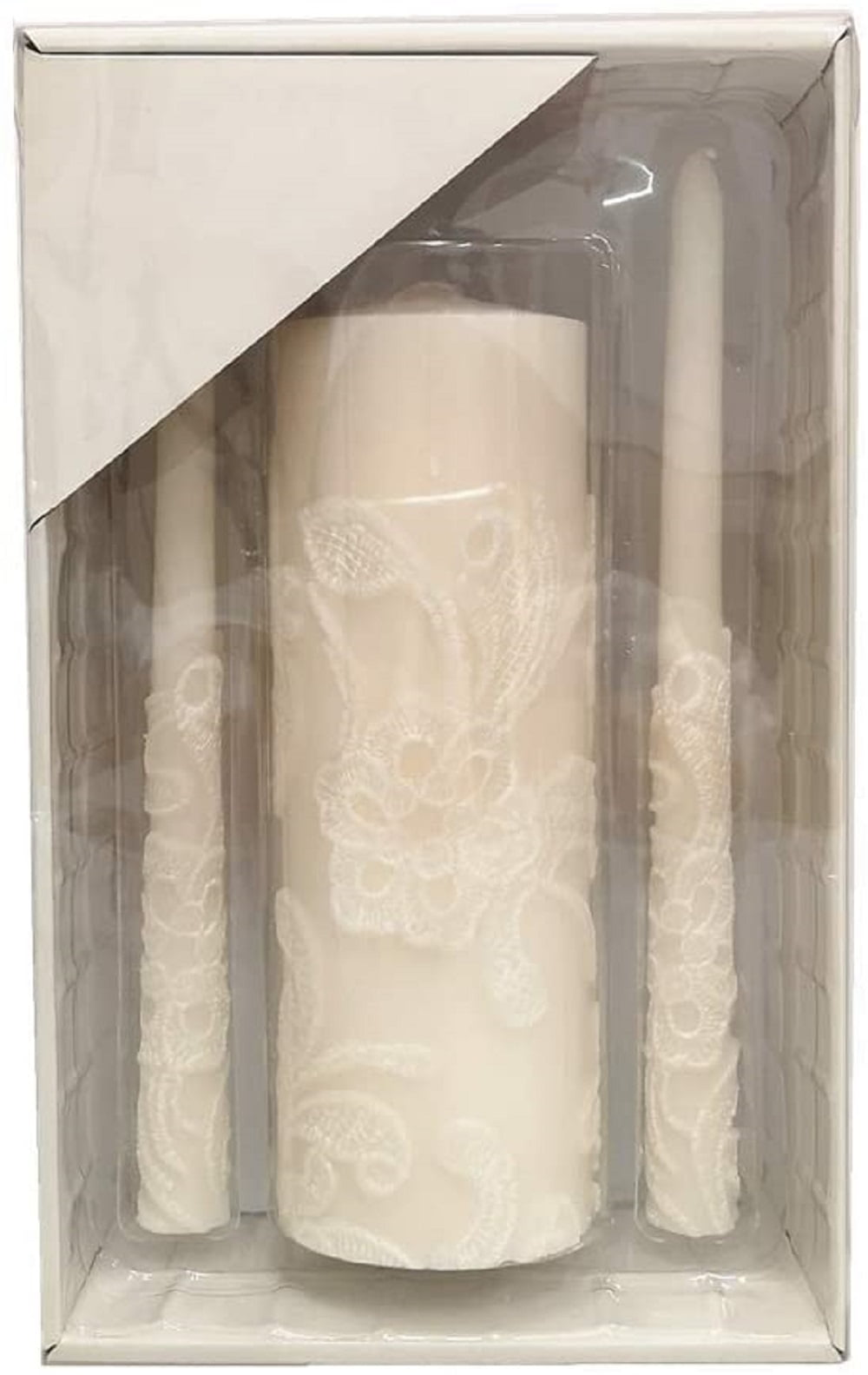 Hosley 11.50 inch High, Cream Wedding Unity Candle Set