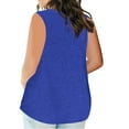 thumbnail image 3 of Admvng Sleeveless Tops for Women Plus Size for Sexy V-Neck Blouse Solid Casual Loose Summer Sleeveless Blouse S-5XL, 3 of 4
