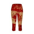 thumbnail image 5 of MIASHUI Leggings Imprimés Mode Décontractée pour Femmes Pantalon Confortable pour un Ajustement Extensible et un Port Confortable Style Quotidien Rouge, TG, 5 of 5