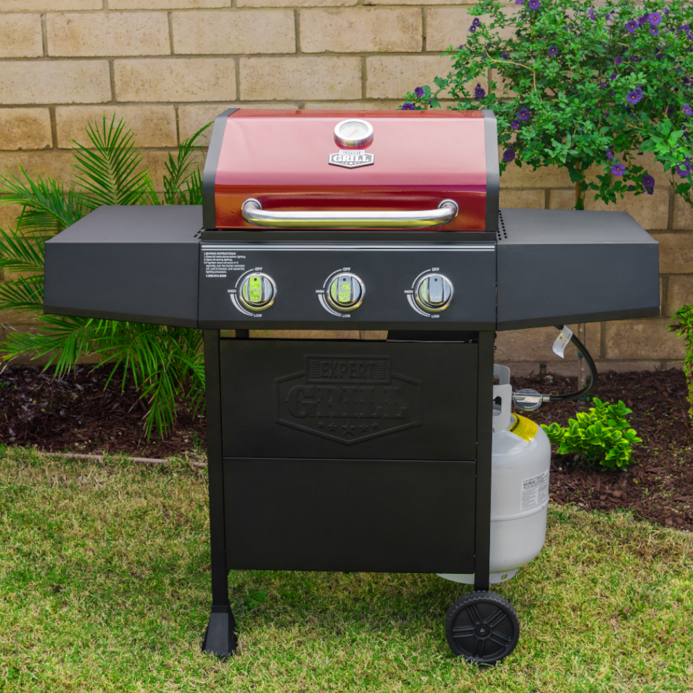 Expert Grill 3 Burner Propane Gas Grill in Red - image 3 of 15
