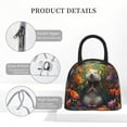 thumbnail image 4 of Fotbe Colorful Flower Meditating Hamster Pattern Lunch Bag, Insulated Lunch Box, Small Leakproof Cooler Food Lunch Containers Reusable High Capacity Lunch Tote Bags for Work, Travel, Outdoor, 4 of 6