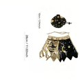 thumbnail image 3 of Cat Halloween Costumes, Kitten Halloween, Pet Witch, Cat Cloak, Pet Festive Apparel, Black and Gold Star Moon Printed Set, Includes Matching Star Witch Hat, Lightweight Satin, 3 of 7