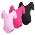 thumbnail image 4 of MXIEZI Toddler Kids Girls Cotton Gymnastics Leotards Long-Sleeved Practice Clothing Girls Closed Dance Outfit for Summer 5-16 Years, 4 of 6