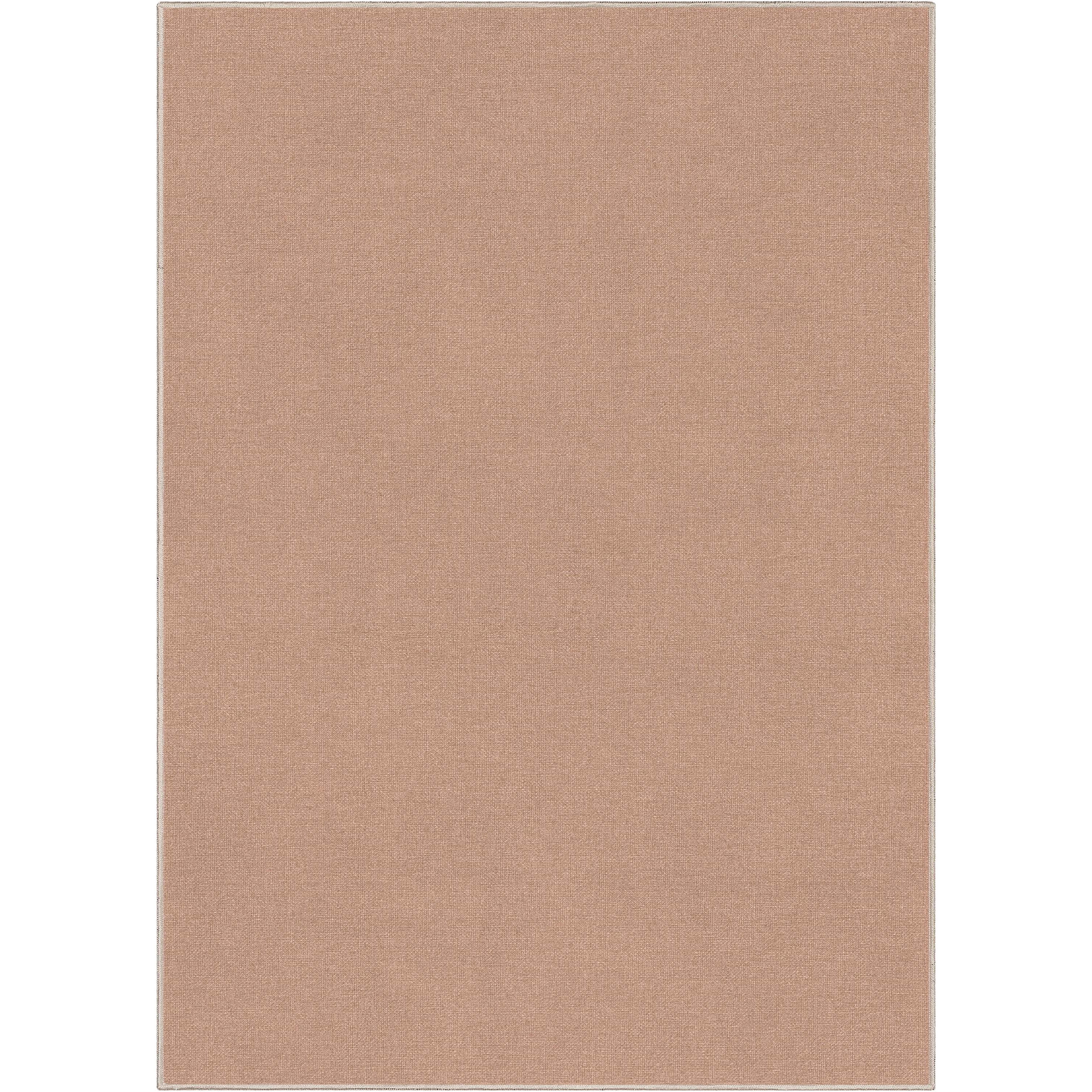 Well Woven Plain Solid Modern Solid Coral Flat-Weave 5'3" x 7'3" Area Rug
