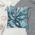 thumbnail image 2 of Leisuo Canvas Throw Pillow Cover Shell for Couch Sofa Home Decoration Aquarelle Painting Print Sea Blue Teal, 2 of 5
