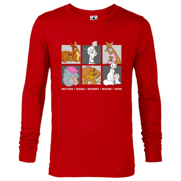 Disney Characters Neutral Mother's Day - Long Sleeve T-Shirt for Men - Customized-New Red