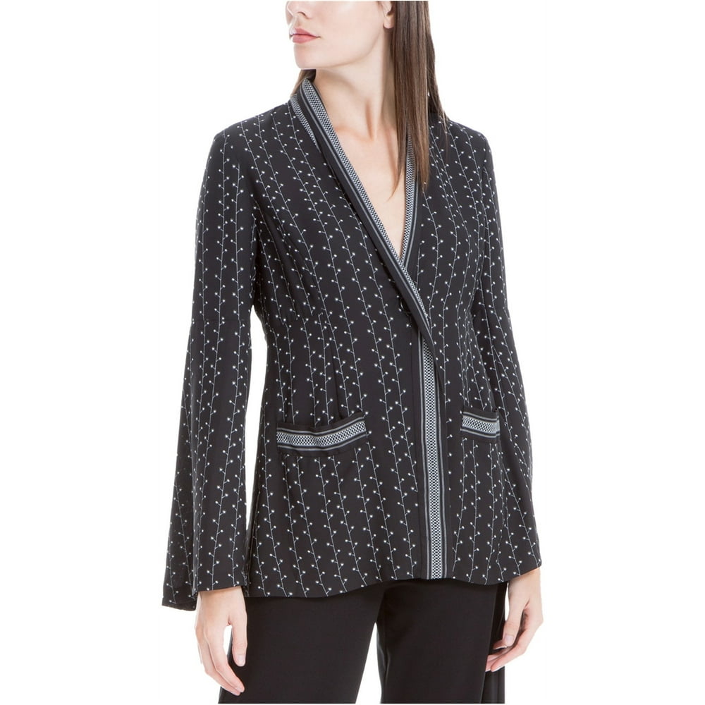 Max Studio - Max Studio London Womens Printed One Button Blazer Jacket