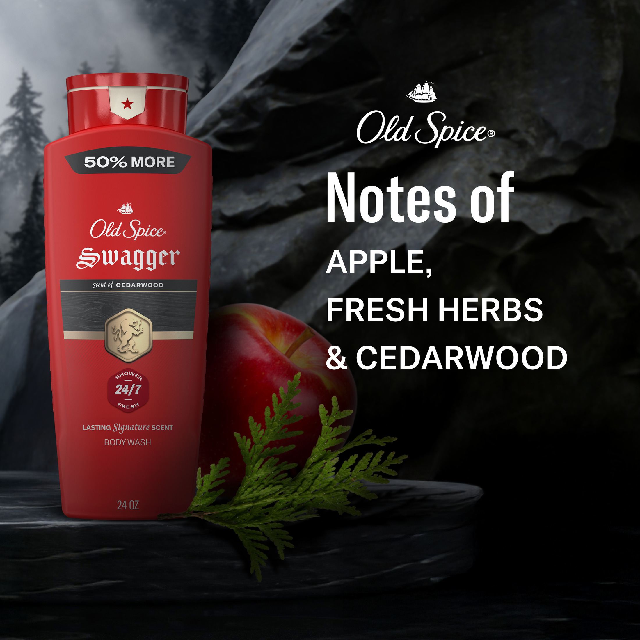 Old Spice Swagger Cedarwood Body Wash for Men, 24 fl oz photo 5