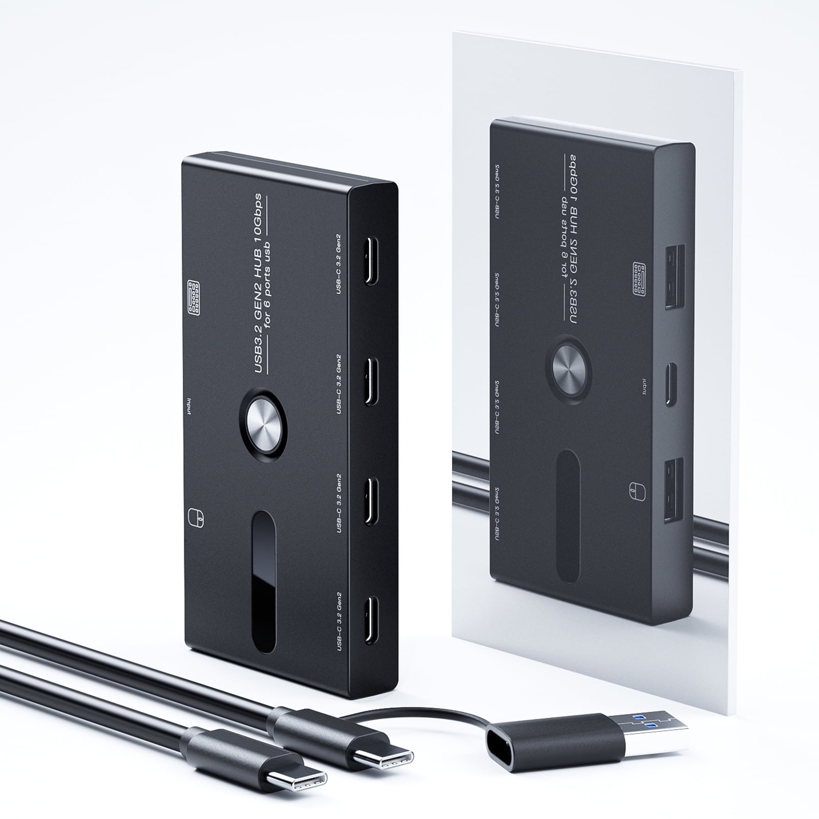 USB C Data Transfer Adapter USB Docking Station with 6 Port for and Travel Use High Efficiency