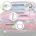 thumbnail image 3 of 2 Set Silver Tone Universal Car Hood Pin Kit Hood Pin Lock Latch Catch Set Aluminum Alloy, 3 of 6