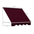thumbnail image 3 of 6' Retractable Window Awning - Manual Drop Arm Sun Shade for Patio, Balcony, Wine Red, 3 of 9