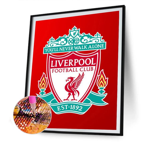 Cuadros Decorativos 5D DIY diamante pintura Liverpool equipo completo redondo taladro mosaico strass artesanía JShteea Nuevos Originales