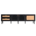 thumbnail image 5 of Entertainment Center | Storage for DVDs & Media Devices | Rattan - inspired Design & Modern Colors | Strong Support for TV, 5 of 6