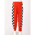 thumbnail image 4 of iiniim Girls Fashion Plaid Print Cargo Pants Elastic Waist Baggy Athletic Sport Sweatpants 3-16 Type A Orange 13-14, 4 of 7