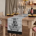 thumbnail image 2 of Table Runners 72 Inches Long Dress Scarves, Grey Yak Farmhouse Kitchen/Dining Table Runner, Coffee Tablerunners, Bathtub Country Gray Vintage Art 16x72 Inch, 2 of 9