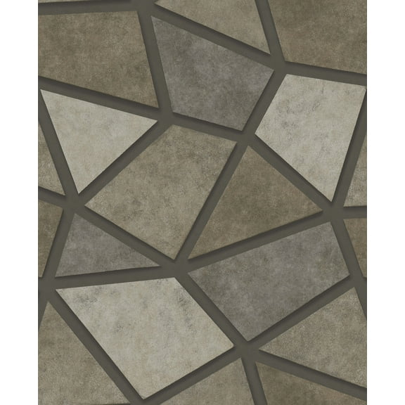 Decorline Coty Stone Geometric Patchwork Wallpaper