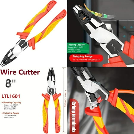 

Pliers Insulated Wire Stripper Cr-V Wire Cutter Professional Electrician Tool Crimper And Cable Cutter (LTL1601)