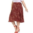 thumbnail image 4 of MODA NOVA Juniors' Plus Summer A-Line Ruffled Hem Wrap Midi Skirt, 4 of 6