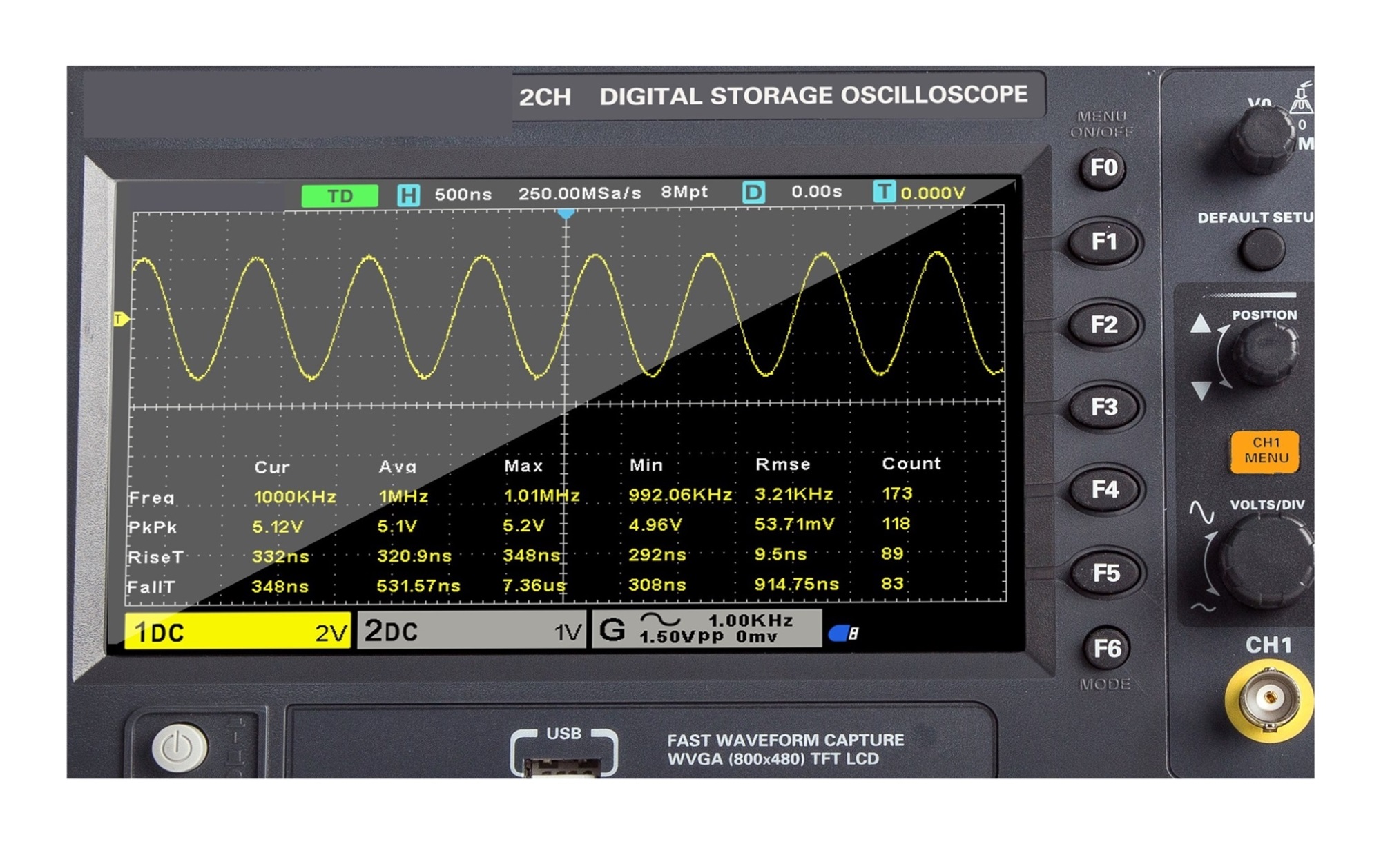 Signal Generation Oscilloscope Dual-Channel Digital Storage Oscilloscope 100M 150M 1GS/s ,Professional Designed