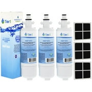 Tier1 ADQ36006101 Refrigerator Water & Air Filter Combo 3-pk | Replacement for LG LT700P, ADQ36006102, Kenmore 46-9690, 469690, ADQ36006101-S, RFC1200A, WSL-3, FML-3, LT120F, Fridge Filter