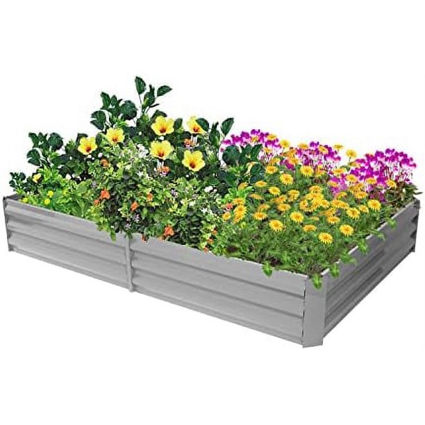 Raised Garden Bed 3X4x1ft Metal Garden Bed Kit Galvanized Garden Beds
