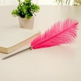 thumbnail image 5 of Ovzne Quill Wedding Supplies Creative Color Pen - 15.7X4.7In Stainless Steel Sign In Pen With Ostrich Feathers, Available In Pink, Orange, Hot Pink, White, 5 of 6