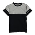 thumbnail image 1 of Ecko Unltd. Camiseta básica con mangas a rayas en bloque de color para mujer, negro, XXL, 1 of 1